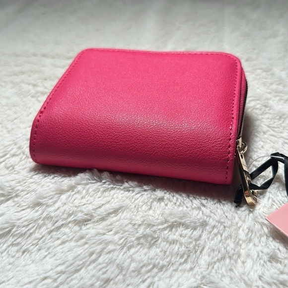 Juicy Couture Hot Pink Flash Love Mode Faux Leather Small Zip Around Wallet NEW - Picture 11 of 11